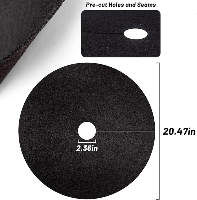 Non Woven Tree Mulch 10 Pack Non-Woven Tree Mulch Ring Reusable Weed Barrier Mat Used to Inhibit Growth and Control Plant Root Protection(52CMX52CMX6CM)