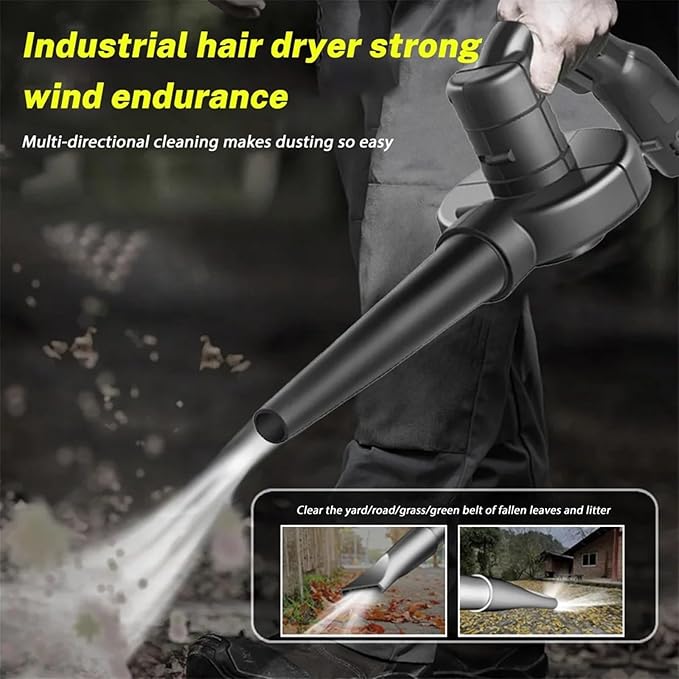 Cordless Electric Air Blower &amp Suction Leaf Computer Dust Snow Blowing Cleaner Collector Power Tool