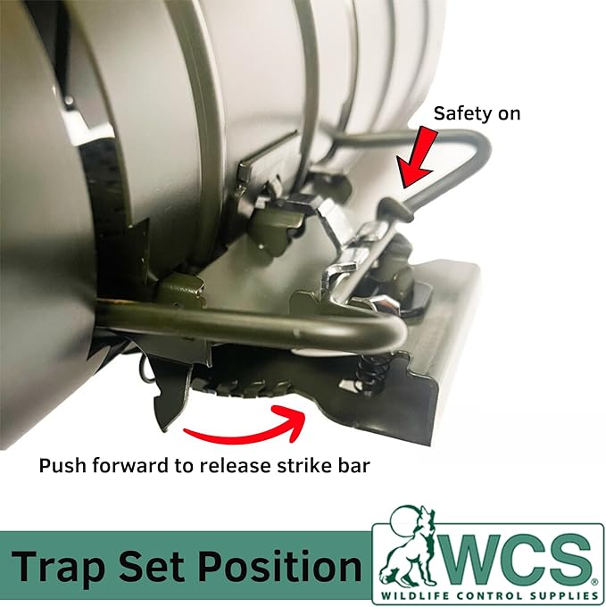 WCS Easy Set Tube Squirrel Trap 15 Rust-Resistant Steel Tunnel Trap with Safety Latch &amp 5 Tension Settings Targets Chipmunks &amp Small Rodents for Yards &amp Gardens