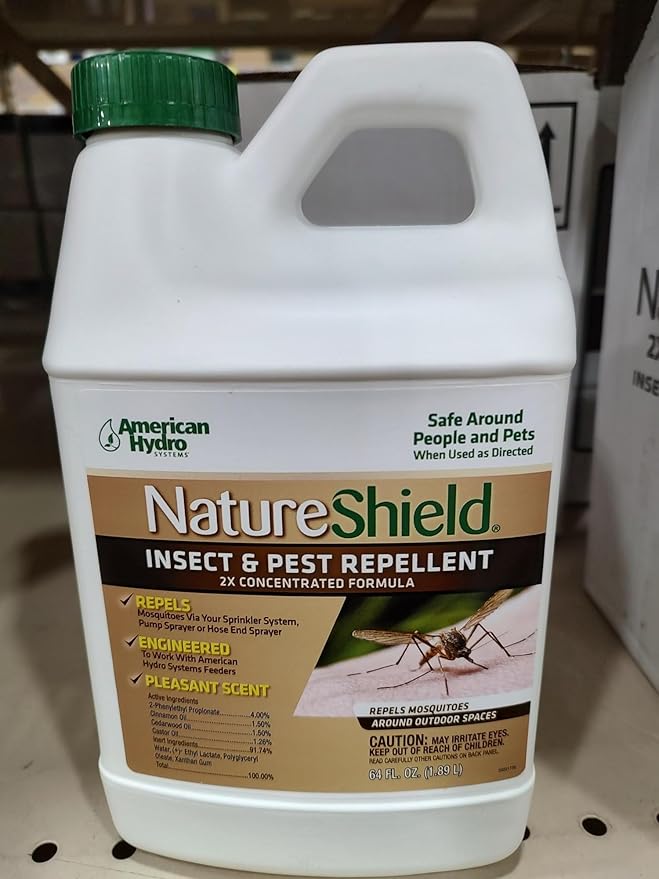 NatureShield Insect and Pest Repellent Outdoor Bug Repellent for Patio and Lawn Use with Irrigation Feeder System Pump or Hose End Sprayer 64 Fl Oz 2 Pack