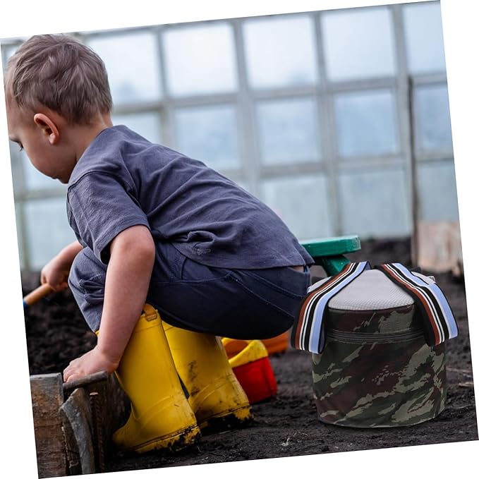 COHEALI Portable Foam Garden Stool with 25cm Height and Carrying Pocket Lightweight Farming Work Seat for Gardening Fishing Camping and Outdoor Use Random Style