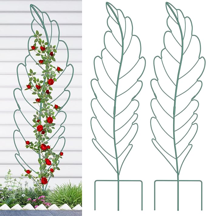 3 Pack 59x16in Metal Garden Trellis for Climbing Plants Large Trellis for Climbing Plants Outdoor Roses Vegetables Vines Flowers Support Large Decorative Outdoor Trellis