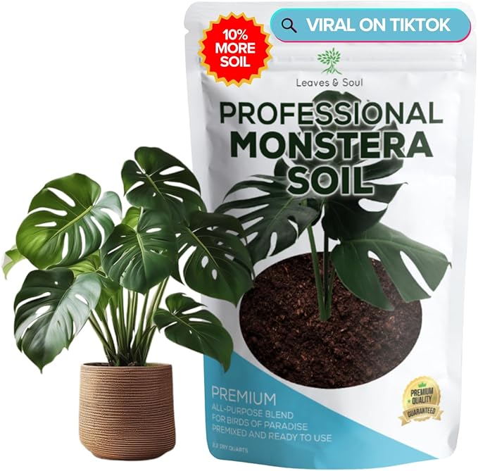 Monstera Plant Soil Premium All Purpose Blend | Extra Large 8.2 Quarts | Ready to Use for Indoor Container and Houseplants | Peat Coco Coir Perlite Dolomite | Made in USA
