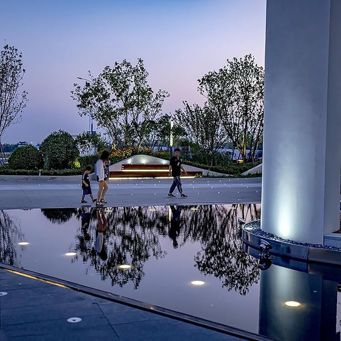 LED Underground Light - Underwater Landscape Decorate Lights Outdoor Fountain Lamp AC 12V/24V Low Underwater Led Lights IP68 Waterproof Ultra-thinyo Embedded Spot LigYellow-12V-3W