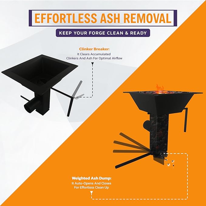 SIMOND STORE HYTECH Products Blacksmithing Coal Forge/Firepot with Stand 10 X 12