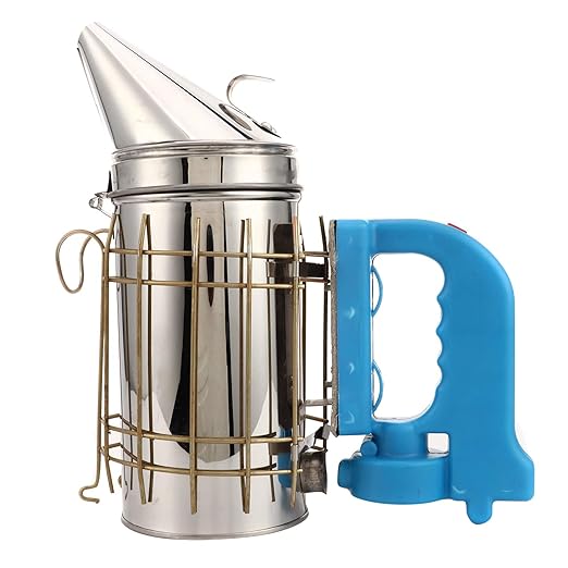 Electric Bee Smoker Stainless Steel Beekeeping Tool with Heat Cover Micro-USB Rechargeable 4 AA Battery Powered