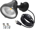 Kiven Plug in LED Indoor/Outdoor Waterproof Spotlight with 9.84 FT Plug-in Cord 20 Watts Plug in Accent Light with Vinly Siding Hooks for Plants Porch GardenVinly Siding(Cool White)