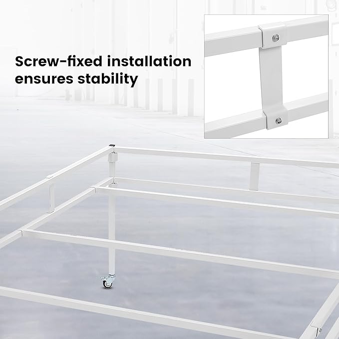 HECASA 4' x 8' Rolling Flood Table Tray Stand for Hydroponic Trays Reservoirs Hydroponic Tray Plants Stand Toolless Assembly Tray Stand Heavy Duty Steel Powder Coated White 600 LBS Weight Capacity