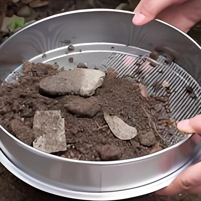 Metal Garden -Garden Soil Sifter - Quick-Release Stainless Steel Sieve Durable Easy-Install Design Efficient Soil Filtration | Convenient Use with Lightweight Construction | Gravel Sawdust
