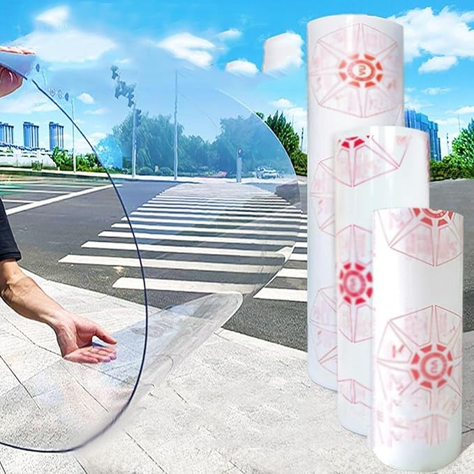 Polycarbonate Roofing Sheets 2x23ft Clear Acrylic Panels for Greenhouse UV Protection Outdoor Awning Rainproof Roof Cladding Easy to Cut Glass Replacement
