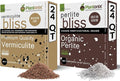 Perlite Bliss (24 Qts) + Vermiculite Bliss (24 Qts) - Perlite for Plants &amp Fine Vermiculite for Gardening - Bulk Soil Amendment Bundle - Organic Potting Soil Mix Improves Nutrient &amp Water Rete