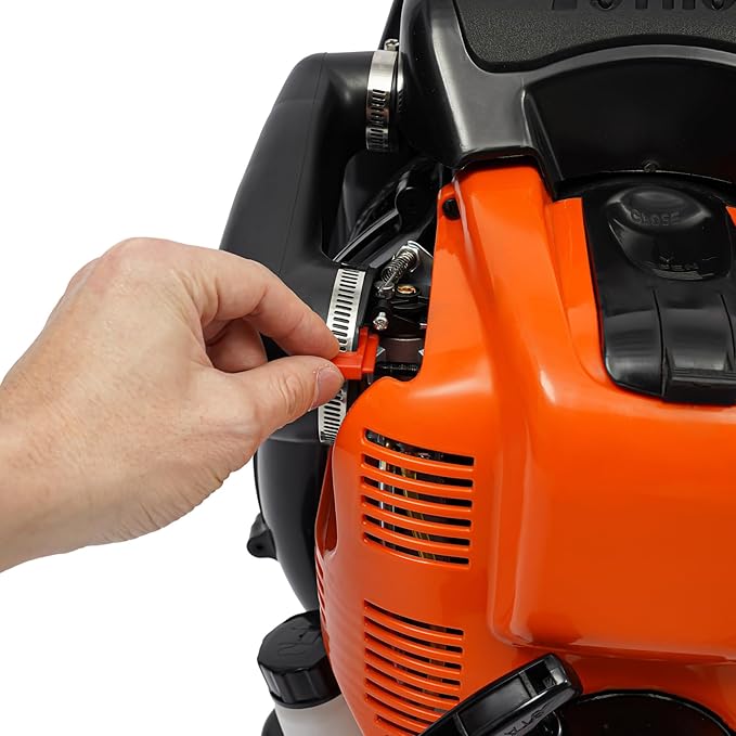 4-Stroke 75.6CC Backpack Gas Powered Leaf Blower 2.6KW Commercial Gasoline Grass Lawn Blower Heavy Duty Gas Leaf Blower with Air-Cooled &amp 1.9L Fuel Tank for Yard Lawn Care Snow Removal