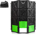 SQUEEZE master XXL Large Compost Bin Outdoor- 720L /190 Gallon-Easy Assembly-No Screws-Sturdy&amp Durable-Green Door