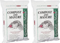 Michigan Peat 2-Pack Compost and Manure Blend Garden Magic Mix w/Odor-Free Blend 40 Lbs - Outdoor Lawn and Gardening Mixture with Nutrients and Minerals for Soil Potting and Planting