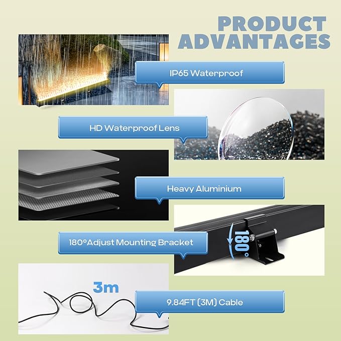108W Wall Washer Light Bar RGBW 16 Color Changing 40’’/3.28FT Length Remote Controller*2 IP65 Waterproof LED Landscape Light