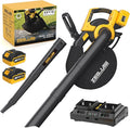 3-in-1 Cordless Leaf Blower &amp Vacuum Leaf Vacuum Mulcher with Bag 40V 170MPH 360CFM 5 Speeds Electirc Leaf Blowers for Lawn Care 2x4.0Ah Battery &amp Charger Included