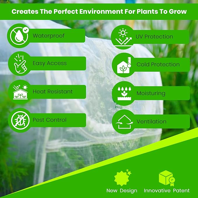 Portable Mini Indoor Greenhouse - Perfect Greenhouses for Outdoors &amp Indoors Gardening 24''x22''x12'' Small &amp Heavy Duty Green Houses for Outside - Ideal Green House Planter for Herbs