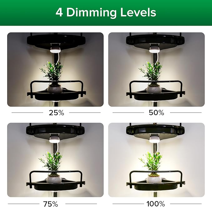 SANSI LED Grow Lights for Indoor Plants with Rust-Proof 5-Layer Plant Shelf 54-108 Telescopic Rod &amp 4 8 12 Hrs Timer Auto On/Off 20W Full Spectrum Ideal for Indoor Gardening and Plant Growth