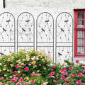 Sturdy Metal Garden Trellis for Climbing Plants – Rust-Resistant Outdoor Flower Support with Decorative Dragonfly Design (4 Pack-H71'')