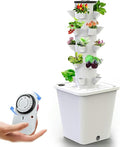 30 -Pod Hydroponic Culture System Hydroponic Tower Interior Garden Intelligent Culture Kit Airplane Crop Kit with Moisturizing Pump Adapter Network Pots