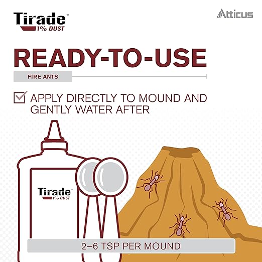 Atticus Tirade 1% Cyfluthrin Dust Insecticide (1.25 lb) - Ready-to-Use Insect Killer - Indoor and Outdoor Control of Ants Bees Wasps Hornets Cockroaches and Many Other pests