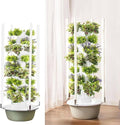Hydroponic Growing System 20/28/36 Pods Vertical Garden Tower for Home Garden for Herbs Fruits and Vegetables 20/28/36 Plants with Hydrating Pump Adapter Net Pots Timer9Layers/36Pots