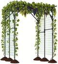 Large Garden Trellis Arch - 79x59x78 PE-Coated Metal Rustproof Plant Support for Climbing VinesClimbing Plants Vegetables Flowers Outdoor Arbor Wedding Party Decoration
