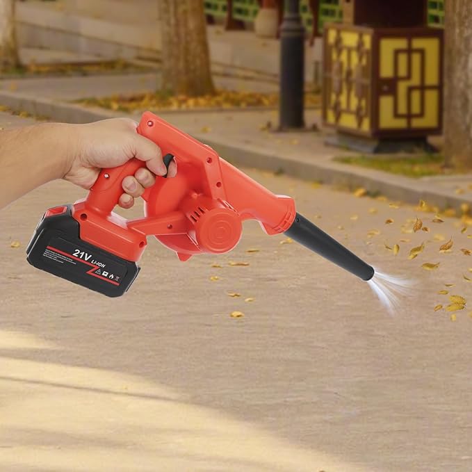 Mini Air Blower Handheld Dust Vacuum Dual Function 20''×8'' Cordless Small Lightweigth Grass Leaf Dust Blower for Car Room Keyboard Floor Corner