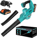 ALSO GO 20V Leaf Blower Cordless Electric Leaf Blowers with 2.0Ah Battery and Charger 480 CFM 160 MPH Battery Powered Leaf Blower Handheld Lightweight Blower for Lawn Patio Sidewalk Cleaning