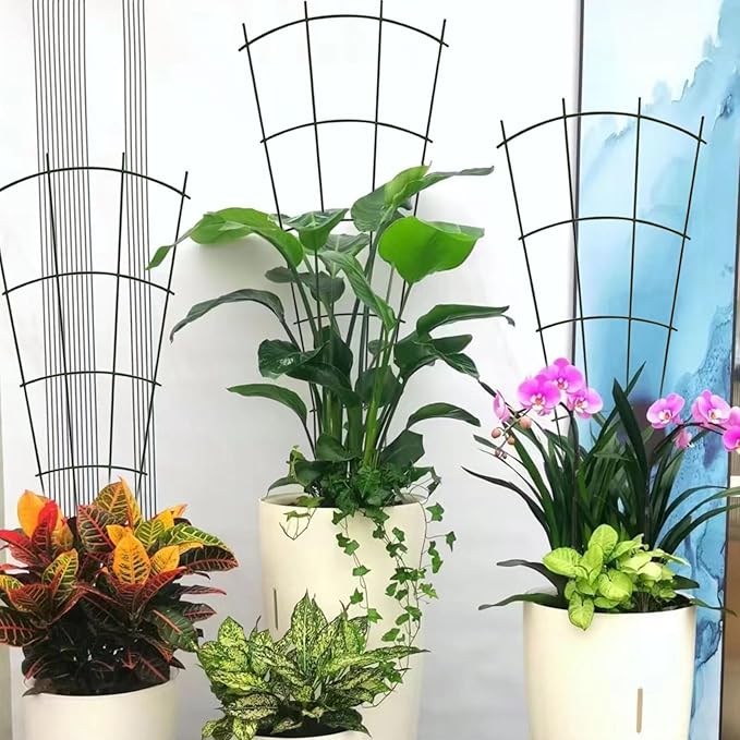 4 Pcs Indoor Plant Trellis for Potted Plants Climbing Outdoor Metal Garden Trellis for Climbing Plants Houseplants Flowers Vine Ivy