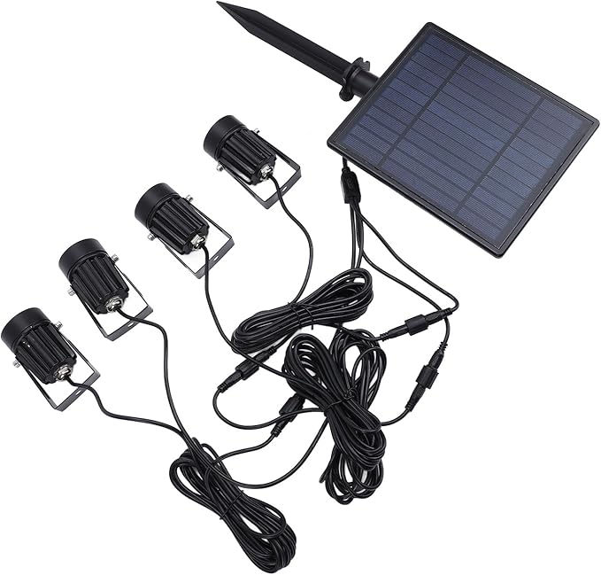 Solar Stake Light IP65 Waterproof 3000K Warm Light Outdoor Garden Decorative Landscape Lights for Walkway Driveway Lawn Patio - Adjustable Spotlight with Solar Powered Automati