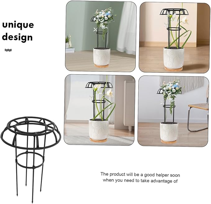 Mipcase Metal Trellis Plant Support Rack Garden Trellis for Potted Plants Sturdy Climbing Flower Stand Fixing Rod