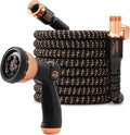 Pocket Hose 75 FT Copper Bullet Expandable Garden Hose w/10 Pattern Thumb Spray Nozzle AS SEEN ON TV 650psi 3/4 in Patented Lead-Free Ultra-Lightweight Solid Copper Anodized Aluminum