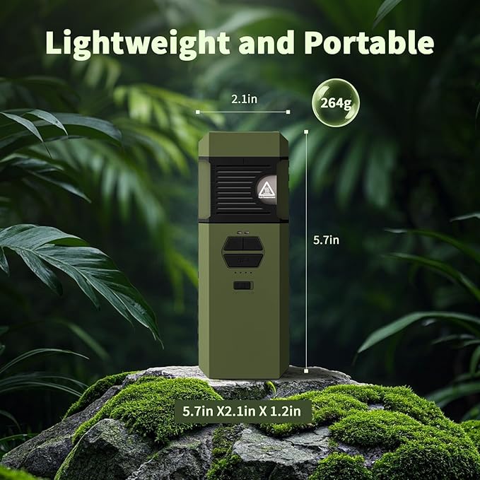 Portable Mosquito Repeller DeviceRechargeable Electronic Mosquito Repellent Device wiht Double-Sided Heating&ampControllable TemperatureIP67 96sqft Protected Area for CampingFishing