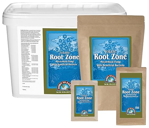 Down to Earth Soluble Root Zone - Mycorrhizal Fungi and Beneficial Bacteria - Soil and Root Inoculant for Plants 16 oz