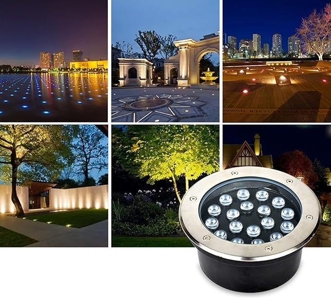4 Pack LED Buried Light Recessed Underground Light IP66 Waterproof AC85-265V Spotlight for Outdoor Sidewalk Garden Pathway Bridge Decorative Landscape Lights