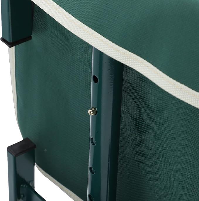 Tnfeeon Upgraded Wide Garden Kneeler and Seat with 2 Tool Pouches Workseats 2 Tool Pouches 10.6 Inch Width Foldable Stool Bench Kneeling Sitting Support 400 Lbs Gardeners Seniors (Green)