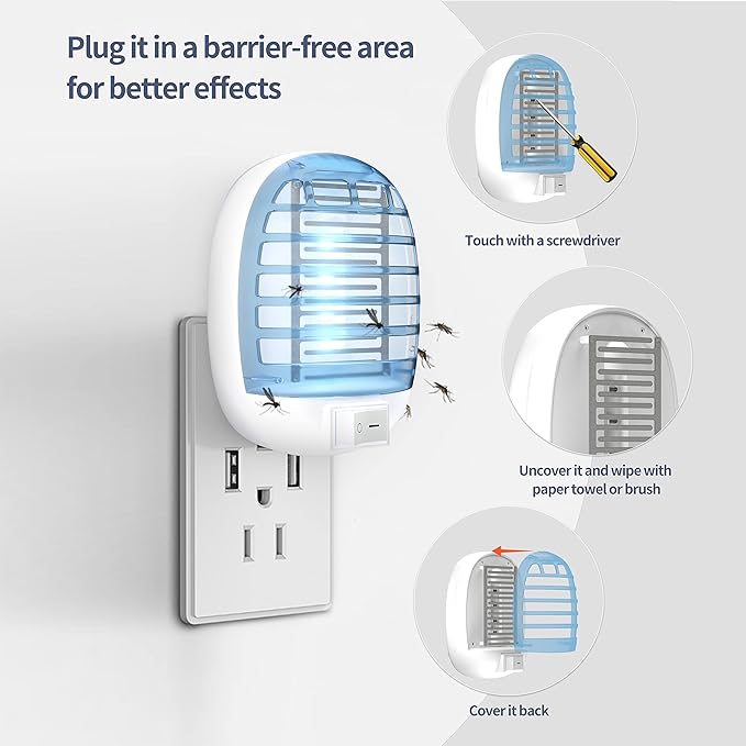 6 Packs Insect Traps for Home Mosquito Killer for Kids &amp Pets Bedroom Baby Room Office (260212)
