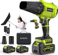 Cordless Leaf Blower 980000 RPM Handheld Leaf Blower with 2 X 4.0Ah Batteries &amp Charger Lightweight Leaf Blowers for Patio Cleaning Lawn Care Leaves Dust - Light Green