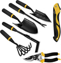 7 - Piece Gardening Tools Set Stainless Steel Gardening Tools Heavy - duty Hand Gardening Tools with a Toolbox Suitable for Gardening Planting and Weeding Gardening Gifts for Women and Men