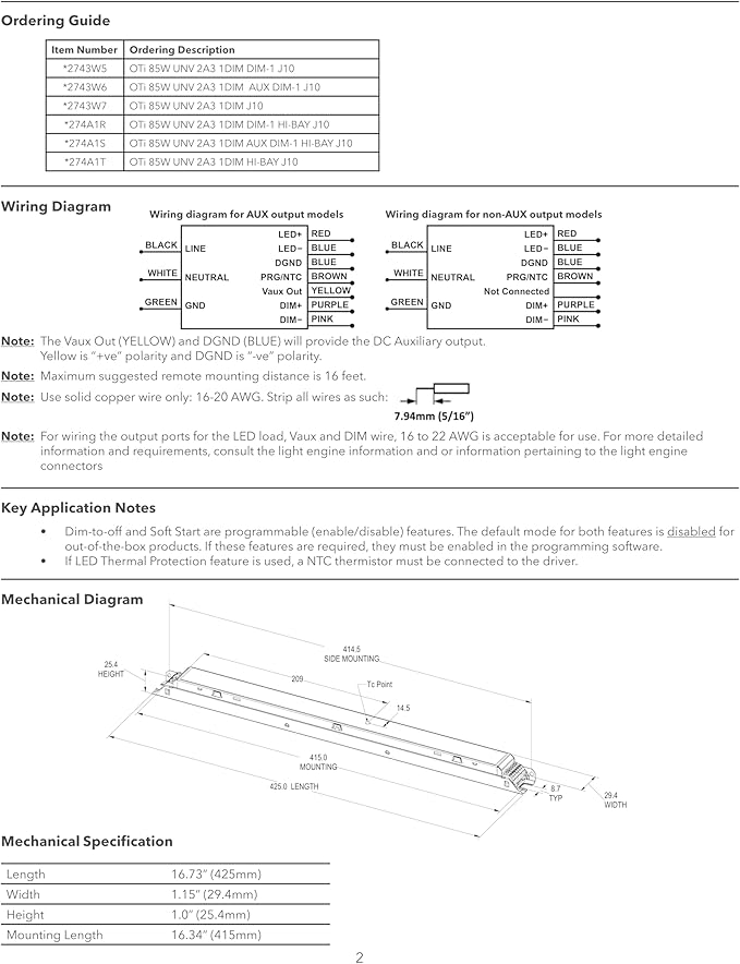 eldoLED | 2743W5 OPTOTRONIC OTi 85W Programmable Linear LED Drive | Replacement for Osram 57420 | Oti85/120-277/2A3/DIM-1 L