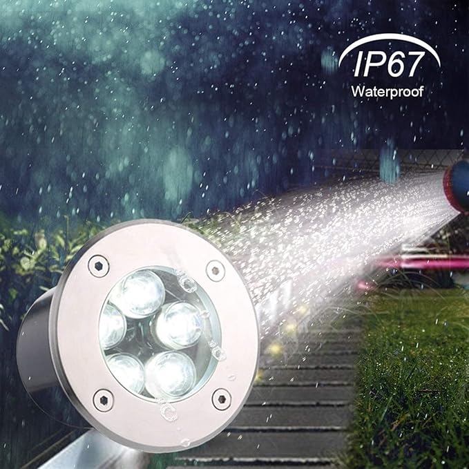 Outdoor Recessed LED Spot Light - LED Landscape Lights - Inground Garden Lamp Outdoor Garden Lighting Waterproof Lights Underground Beam Underground Spotlight (3w(24V) RGB) (3w(24V) RGB)
