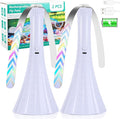 Fly Fans for Tables Rechargeable Fly Repellent Fans to Keep Flies Away by Soft Blades Food Fans for Camping Picnic Fishing Fly Repellent Outdoor Patio2PCS White