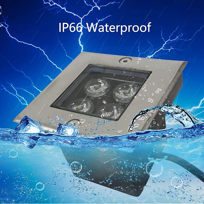 Square Underground Light Outdoor Ground Light IP66 Waterproof Garden Embedded Spotlight for Walkway Pathway Patio Step Deck Landscape Lamp AC85-110V