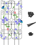 8 Pack Trellis for Climbing Plants Indoor Expandable Small Metal Trellis for Potted Plants Flowers Vine Ivy Sturdy Houseplant Pothos Plant Climber Support