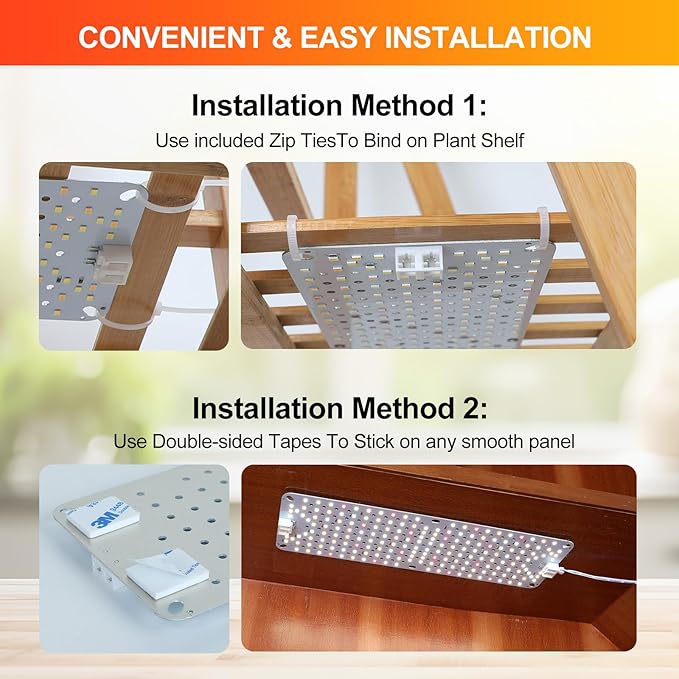 6-Pack Panel Grow Lights for Indoor Plants FECiDA 2026 LED Plant Grow Light for Under Cabinet Plants Full Spectrum Growing Lamp with 48121620 Hr Timer Free Linking