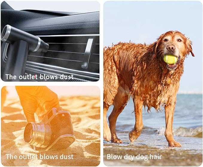 Mini Blower Powerful Turbo Long Battery Life 180min Home Outdoor Blower 110000 RPM Aluminum Alloy Materia