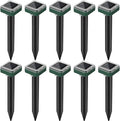 Mole Repellent Solar Powered 10 Pack Snake Vole Repellent OutdoorWaterproof Ultrasonic Deterrent Groundhog Squirrel Gopher Vole Deer and Chipmunk for Lawns Garden &amp Yard