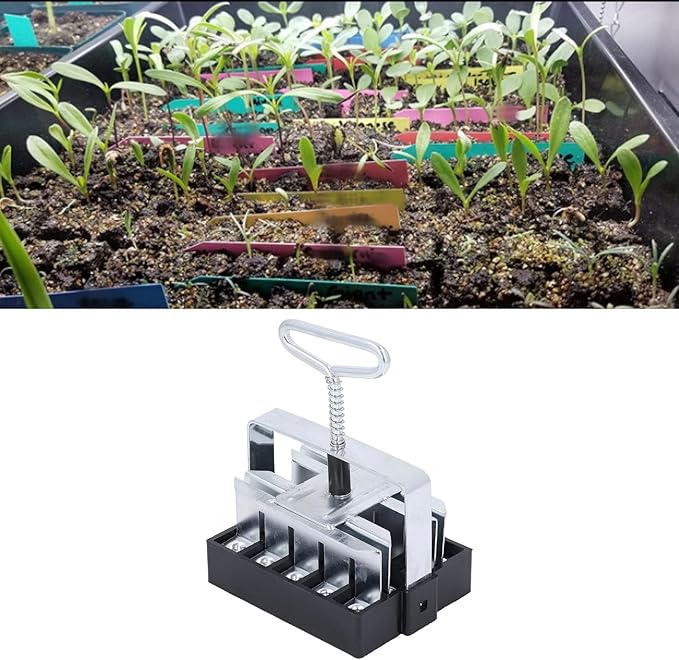 Soil Blocker Hand Held Soil Block Maker Hand Held Seed Block Maker with Comfortable Handle Gardening Tool for Seed Starting Protecting Seedling Transplants from Damage