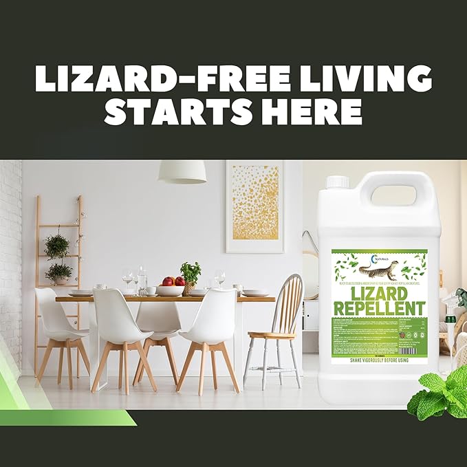 All-Natural Lizard &amp Gecko Repellent Spray (Outdoor/Indoor) – Reptile Deterrent for Homes Gardens Patios